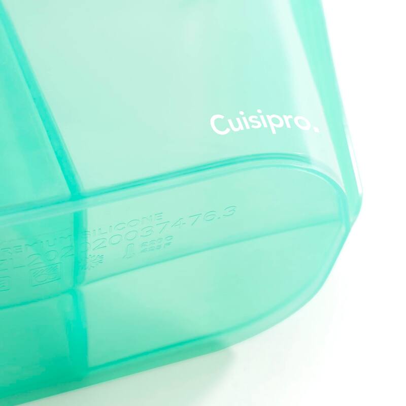 Cuisipro Silicone Stand Up Reusable Bag with Divider 44 oz