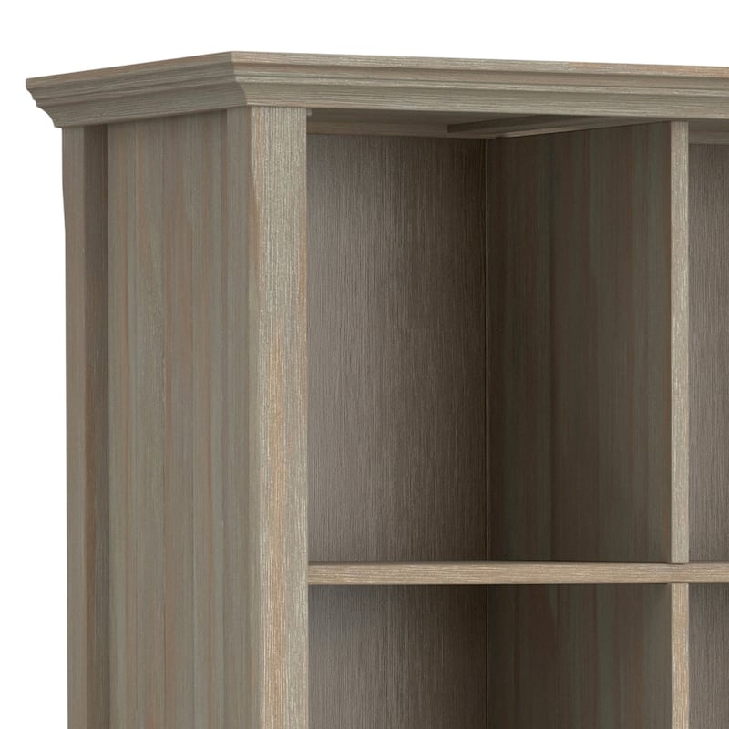 WYNDENHALL Normandy SOLID WOOD 48 inch x 57 inch Transitional 12 Cube Storage - 57"w x 15.75"d x 48"h