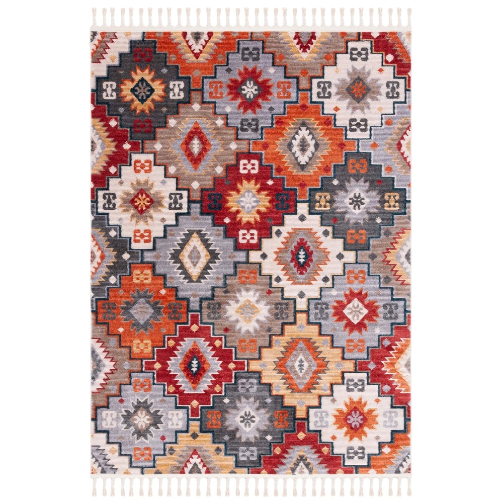 SAFAVIEH Farmhouse Palaghia Boho Tribal Polyester Rug
