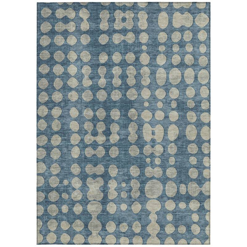 HomeRoots Abstract Transitional Rectangle Outdoor Rug