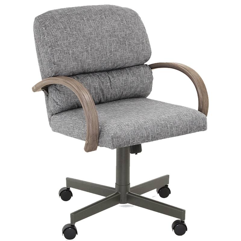 Chromcraft Douglas Caster Dining Chairs in Sea Gray Finish (Set of 2