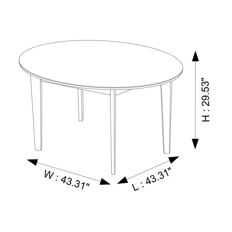 43" Dining Round Table, Modern Side Table for Kitchen Dining Room