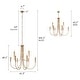 preview thumbnail 7 of 14, Mid-Century Modern Gold 9-Light 41.3 IN Chandelier Classic Candle Light for Living Dining Room - D41.3" x H40.1"