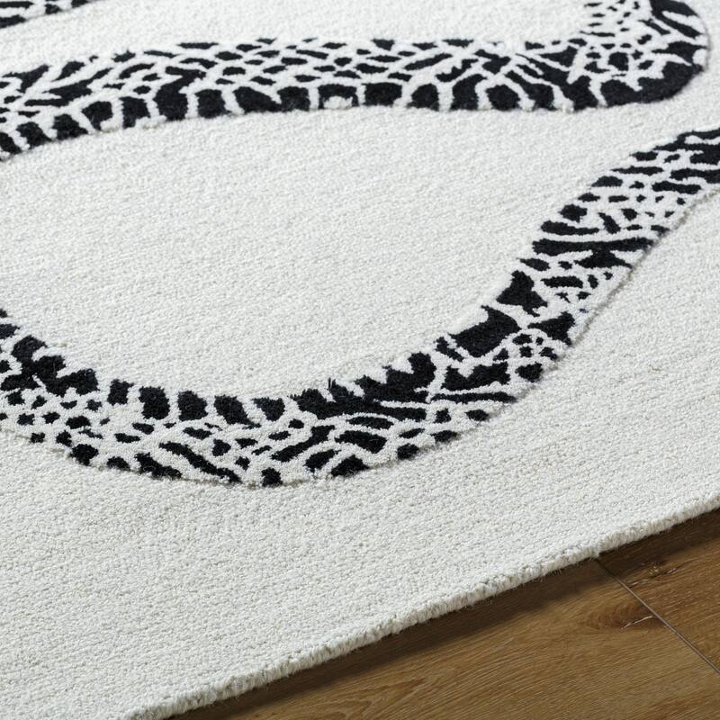 Rosemarie Casual Solid Color Wool Area Rug