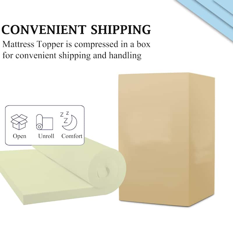 ONETAN , 1-inch Foam Topper,Adds Comfort to Mattress.