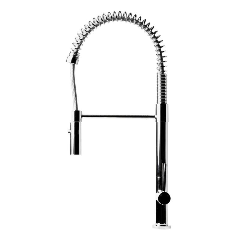Polished Chrome Commercial Spring Kitchen Faucet