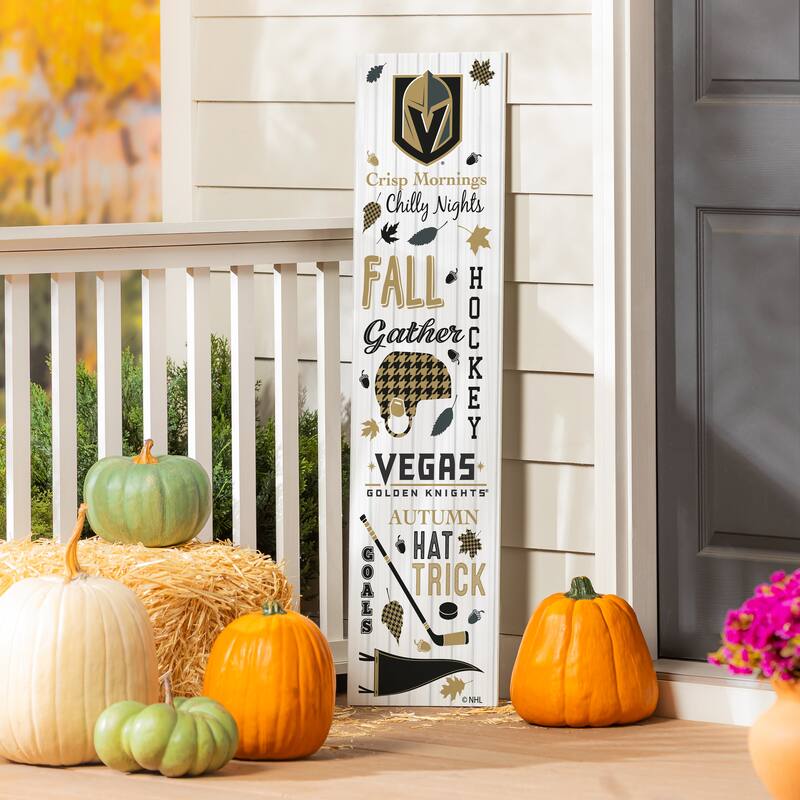 47" Double Sided Seasonal Porch Leaner, Vegas Golden Knights - 47" x 11.25" - Fall