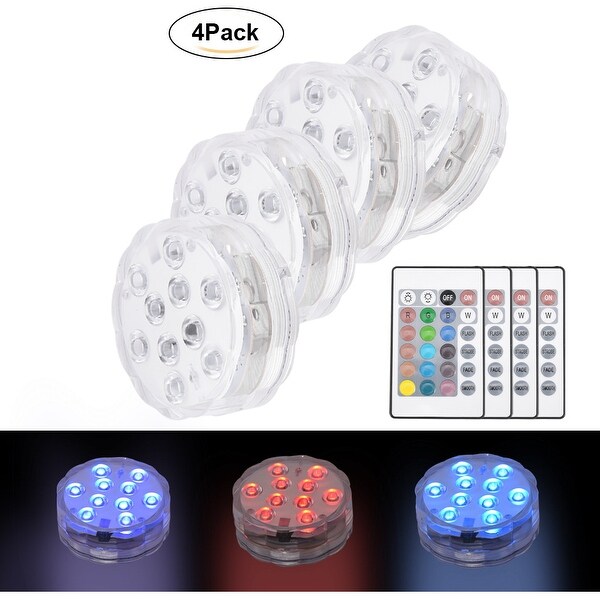 Submersible LED Lights RGB Remote Control Battery Operated