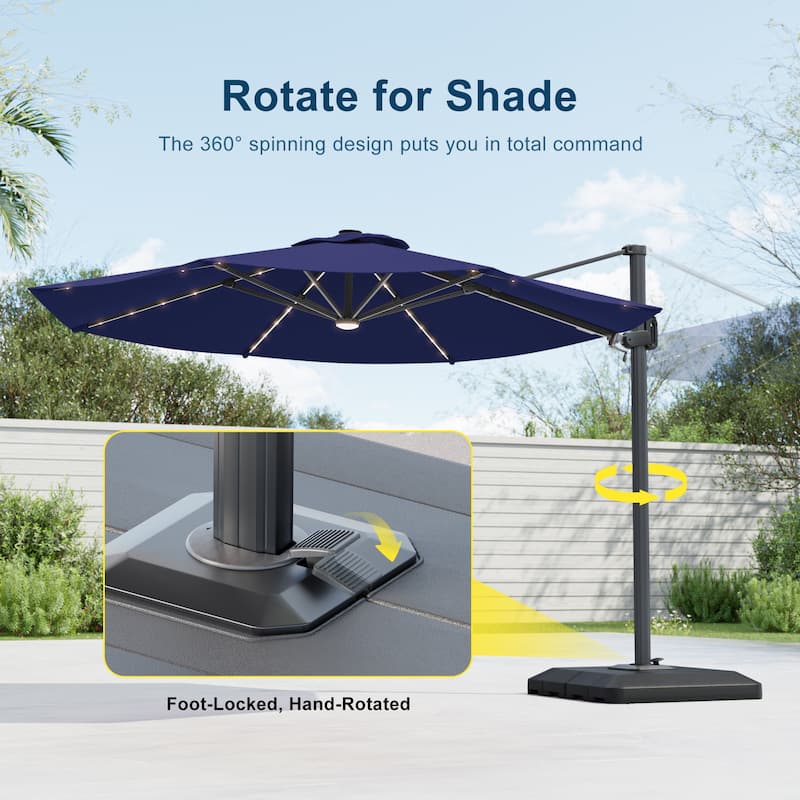 Outdoor 10FT LED Patio umbrella for Garden