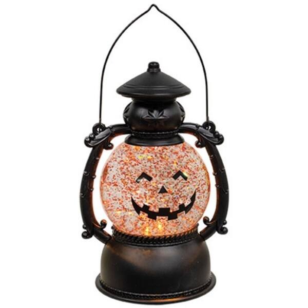 Orange Black Metal LED Spinning Jack O’ Lantern Lantern Decor - 5.50 x ...