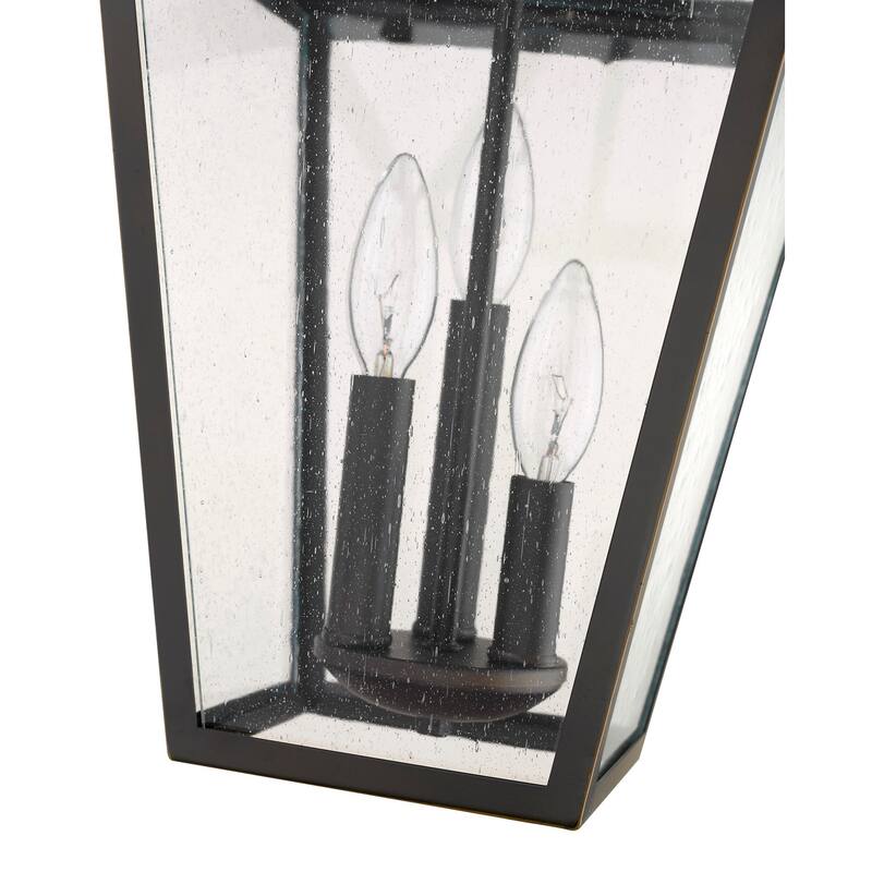 Roseto ZP66040 Calvin 3 Light 10" Wide Outdoor Taper Candle Pendant