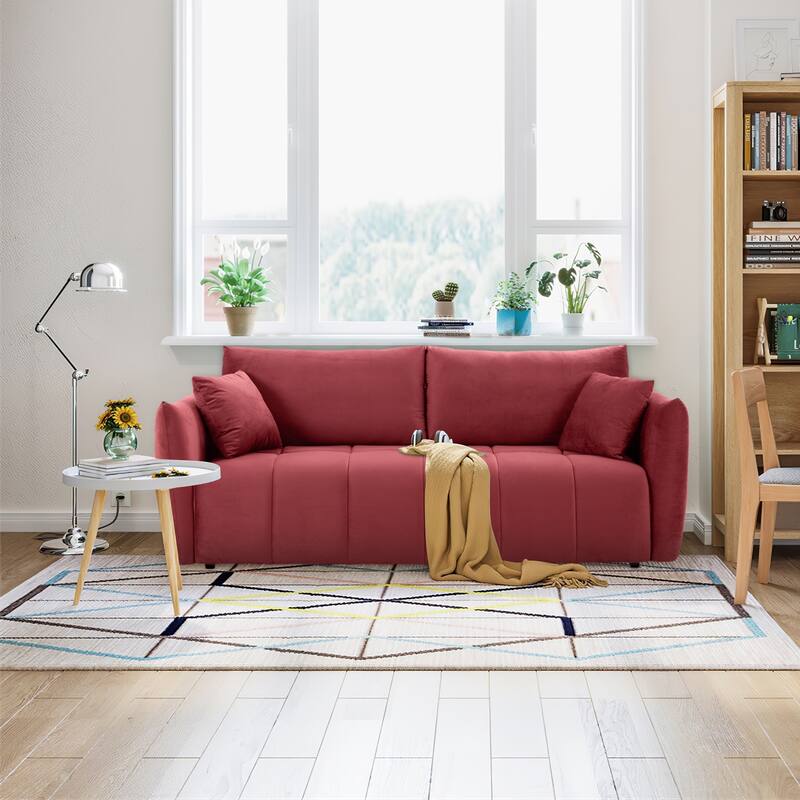 Mid-Century Modern 3-Seater Soft Sofa for Living Room, Apartment, Lounge, Bedroom