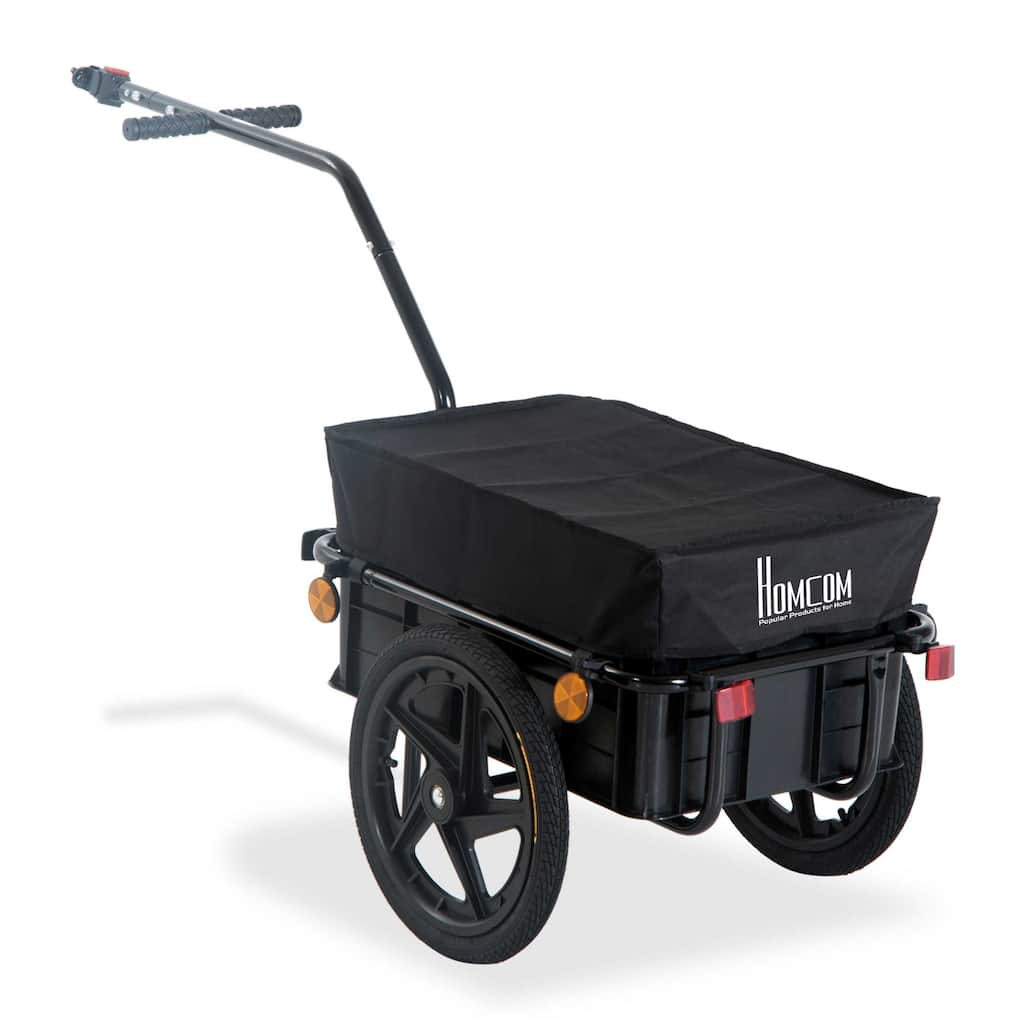 Heavy-Duty Bike Trailer for Hauling Gear, Groceries, and Supplies, 88 lbs Weight Capacity, Easy-to-Use Coupler - Steel