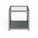 preview thumbnail 20 of 21, Pehrson Contemporary 24-inch Glass Top Metal 1-Shelf Side Table by Silver Orchid