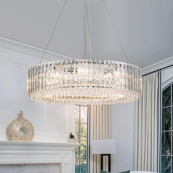 OYIPRO 6 8 12 Light Modern Round Crystal Chandelier Kitchen Island Pendant Light for Dining Room On Sale Bed Bath Beyond 36256313