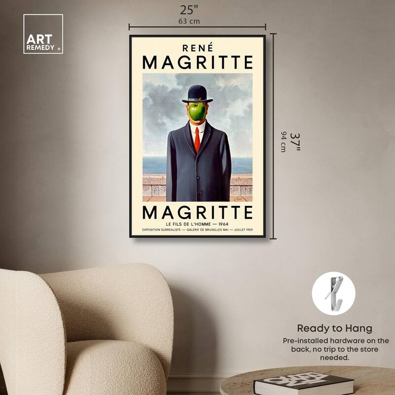 Man with the Apple Canvas by Art Remedy