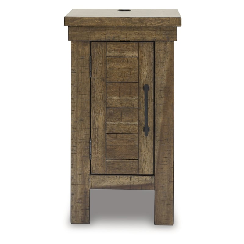 Signature Design by Ashley Moriville Brown Chair Side End Table - 14"W x 17"D x 25"H