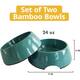 American Pet Supplies Dog Bowls, Set of 2 Bamboo Bowls for Puppies and Dogs, 24 oz, Pacific Blue - Pacific Blue