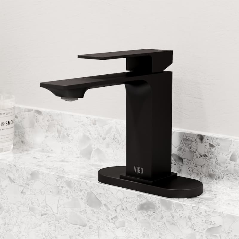 VIGO Dunn 6" H Single Handle Single Hole Bathroom Faucet
