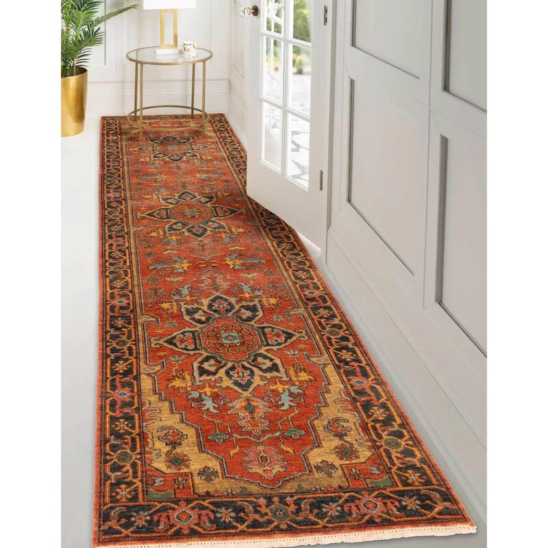 ECARPETGALLERY Hand-knotted Jules Sultane Dark Copper Wool Rug - 3'1 x 12'2