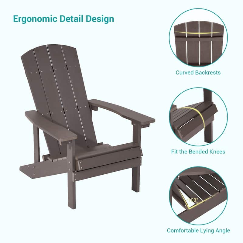 Bonosuki Outdoor HIPS Weather-Resistant Plastic Adirondack Chairs