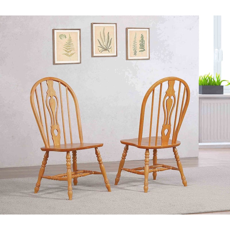 Retro Dining Chairs - Solid Wood Side Chairs - Set of 2 - Fully Assembled - Timeless Design