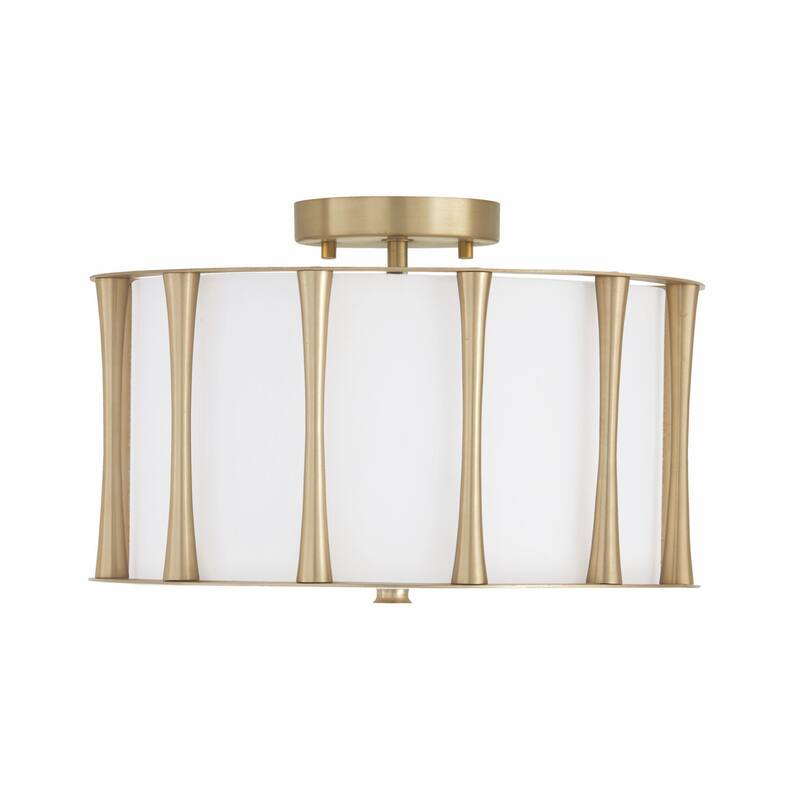 Bodie 3-light Convertible Semi-Flush/ Pendant - Matte Brass