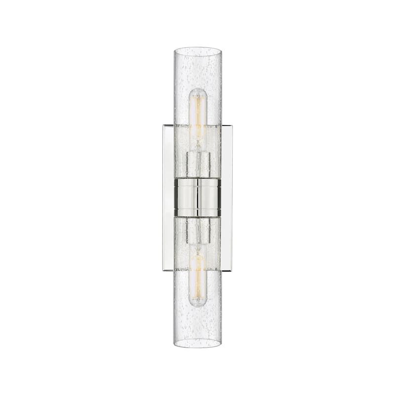 Innovations Lighting Ballston Urban - 2 Light 8" Wall-Mounted Bath Vanity Light - Polished Nickel/Seedy