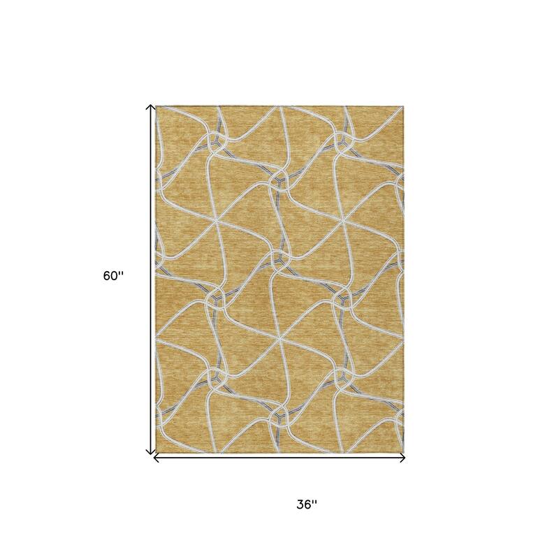 HomeRoots Geometric Contemporary Rectangle Outdoor Rug