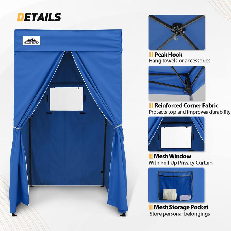 EAGLE PEAK Flex Compact 4x4 Pop-up Canopy Changing Room, Portable Privacy Dressing Room