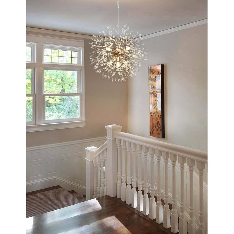 8/9/12/16-Light Modern Linear Sputnik Firework Dandelion Crystal Chandelier