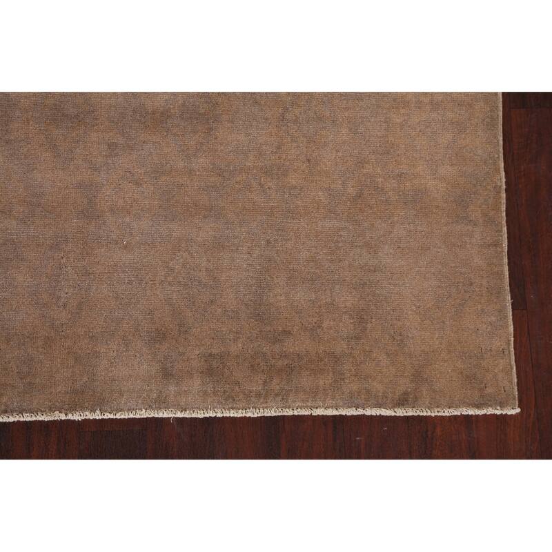 Brown Geometric Gabbeh Kashkoli Oriental Area Rug Handmade Wool Carpet - 5'8" x 7'8"