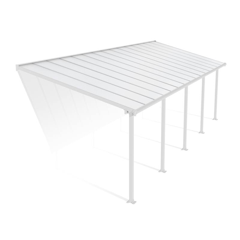 Olympia 10 ft. White/White Aluminum Patio Cover -