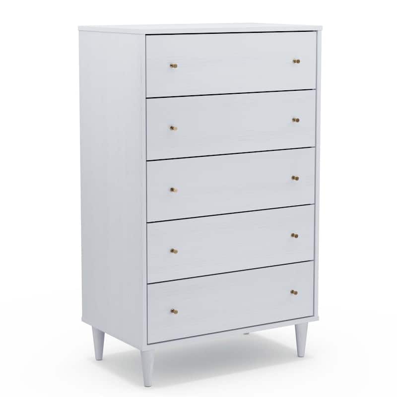 Grain Wood Furniture Mid Century 5-Drawer Chest