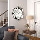 preview thumbnail 11 of 10, Modern Octagon Wall Clock Mirrored Large Clock