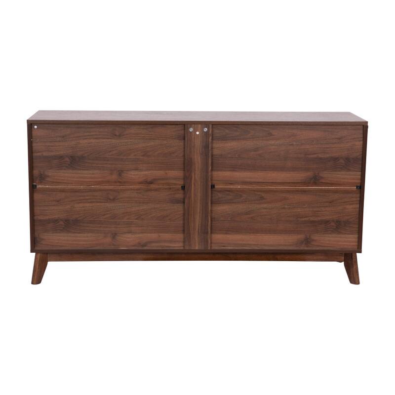 60" Buffet Cabinet with 4 Soft Close Doors and Adjustable Shelves