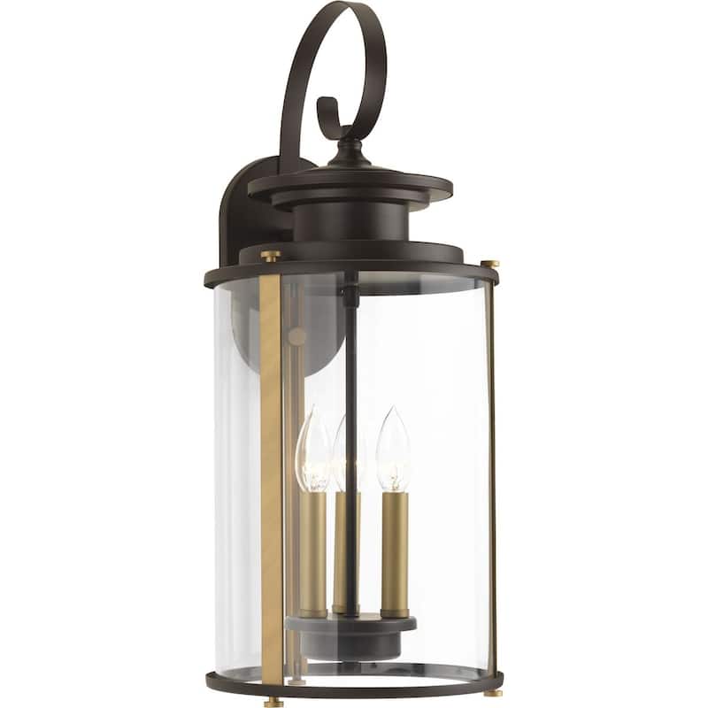 Squire Collection Three-Light Large Wall Lantern - 22.370" x 13.250" x 12.620"