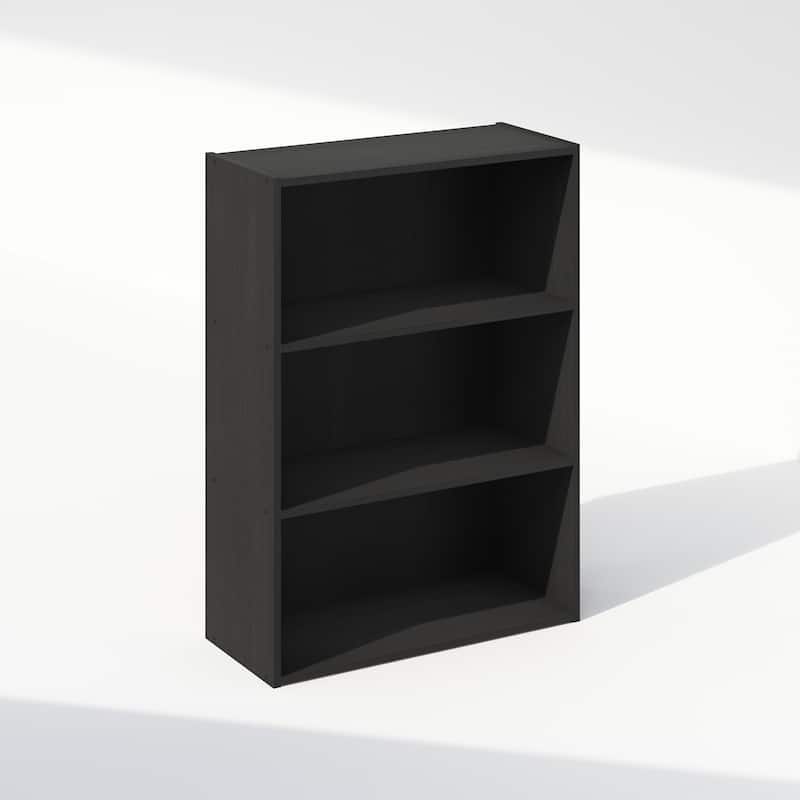 Furinno Simple Open Shelf, Bookcases, 3-Tier - Americano