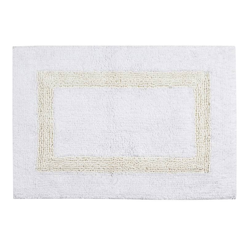 Better Trends Hotel Collection in Race Track 100% Cotton Super Absorbent Reversible Double Sided Machine Washable Bath Mat Rug