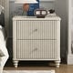 preview thumbnail 113 of 116, Wood NightStand with Metal Handle