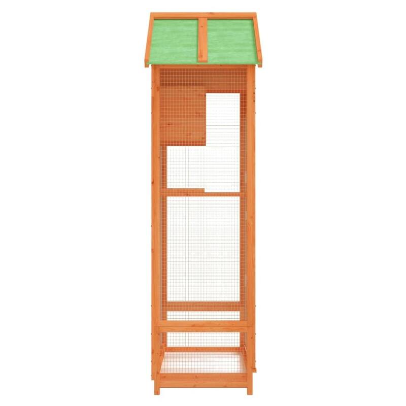 vidaXL Bird House Brown 36"x20.9"x66.9" Solid Wood Pine - 36" x 20.9" x 66.9"