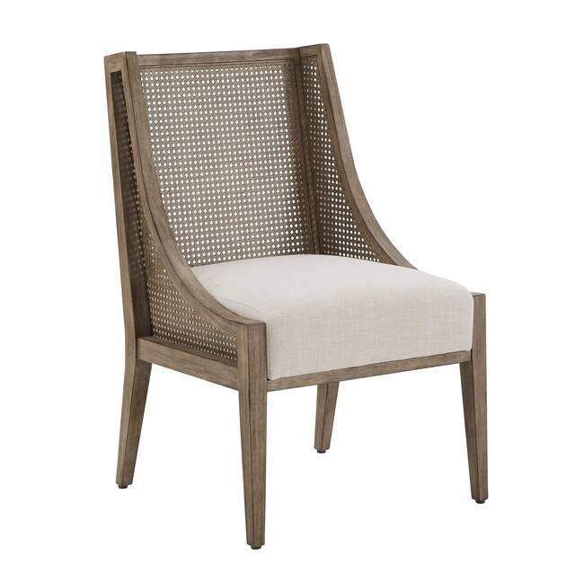 Celann Antique Grey Oak Cane Accent Chairs (Set of 2) by iNSPIRE Q Modern - Chair - Beige