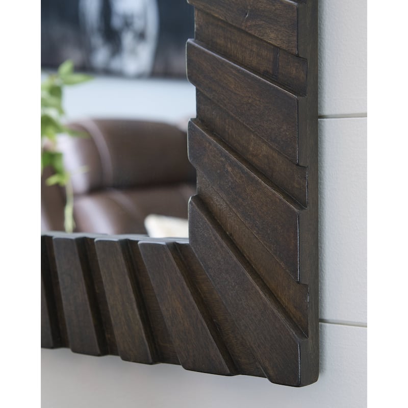 Signature Design by Ashley Advin Dark Brown Accent Mirror - 30" W x 1" D x 48" H
