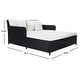 preview thumbnail 61 of 59, SAFAVIEH Outdoor Cadeo Wicker Daybed with Pillows and Cushions