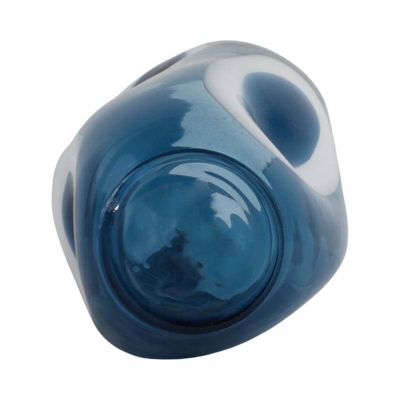 Handmade Glass Vase Artistic Orb Design and Sleek Decorative Detail
