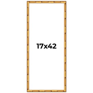 17x42 Frame Gold Bamboo Solid Wood Picture Frame | 1 Inch Moulding ...