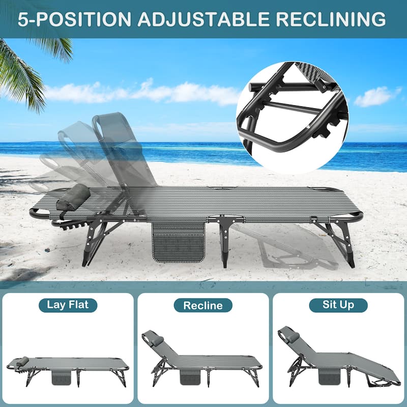 DoCred Upgraded Thicked Folding Camping Cot with Mattress