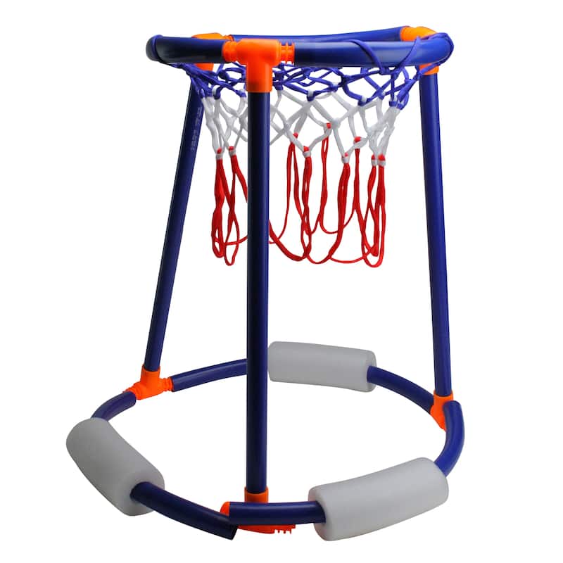 24" Blue and White Tall Boy Basketball Swimming Pool Game Stand - N/A