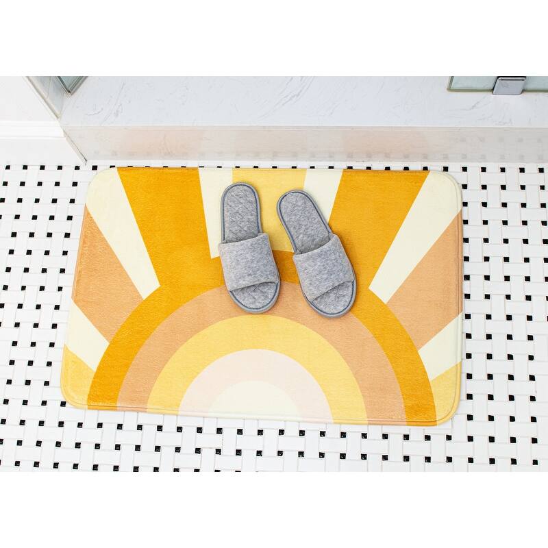 FloorPops Here Comes The Sun Memory Foam Bath Mat