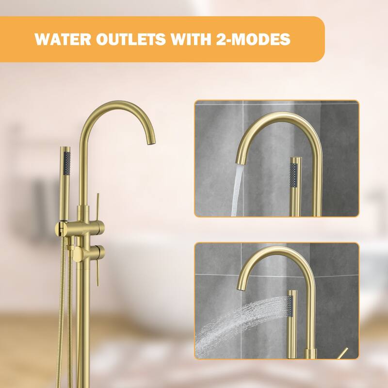 Single-Handle Freestanding Tub Faucet Mount Tub Faucet Bathtub Filler